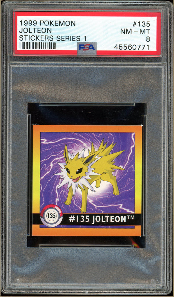 Pokémon - Jolteon, Stickers Series 1 #135 PSA 8
