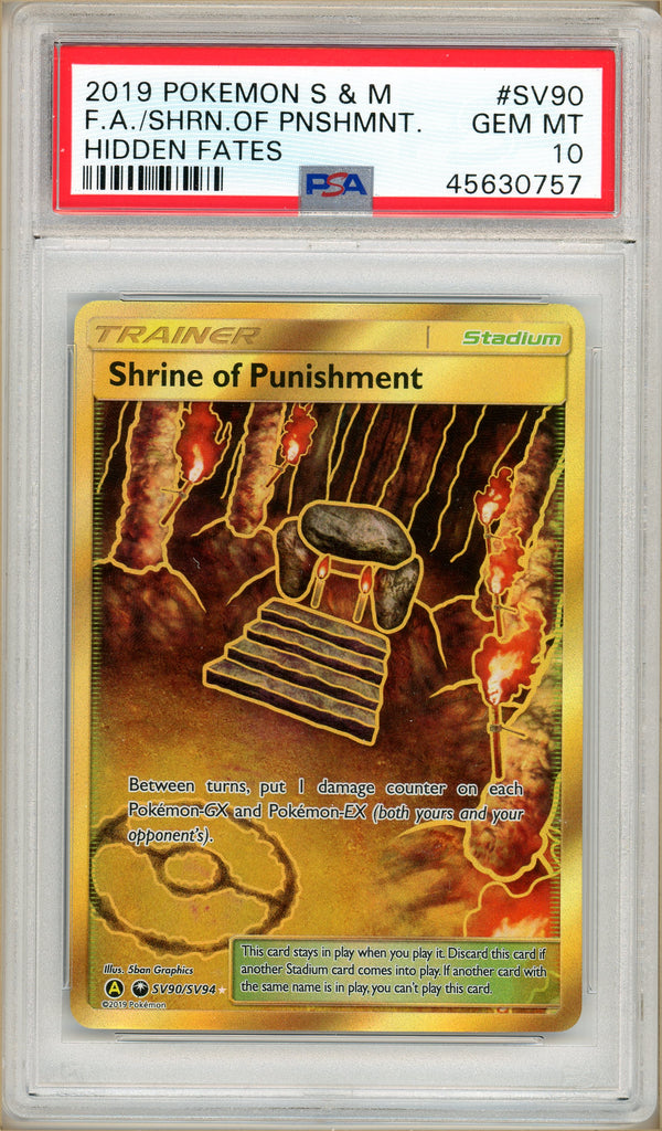 Pokémon - Shrine of Punishment Hidden Fates #SV90 PSA 10