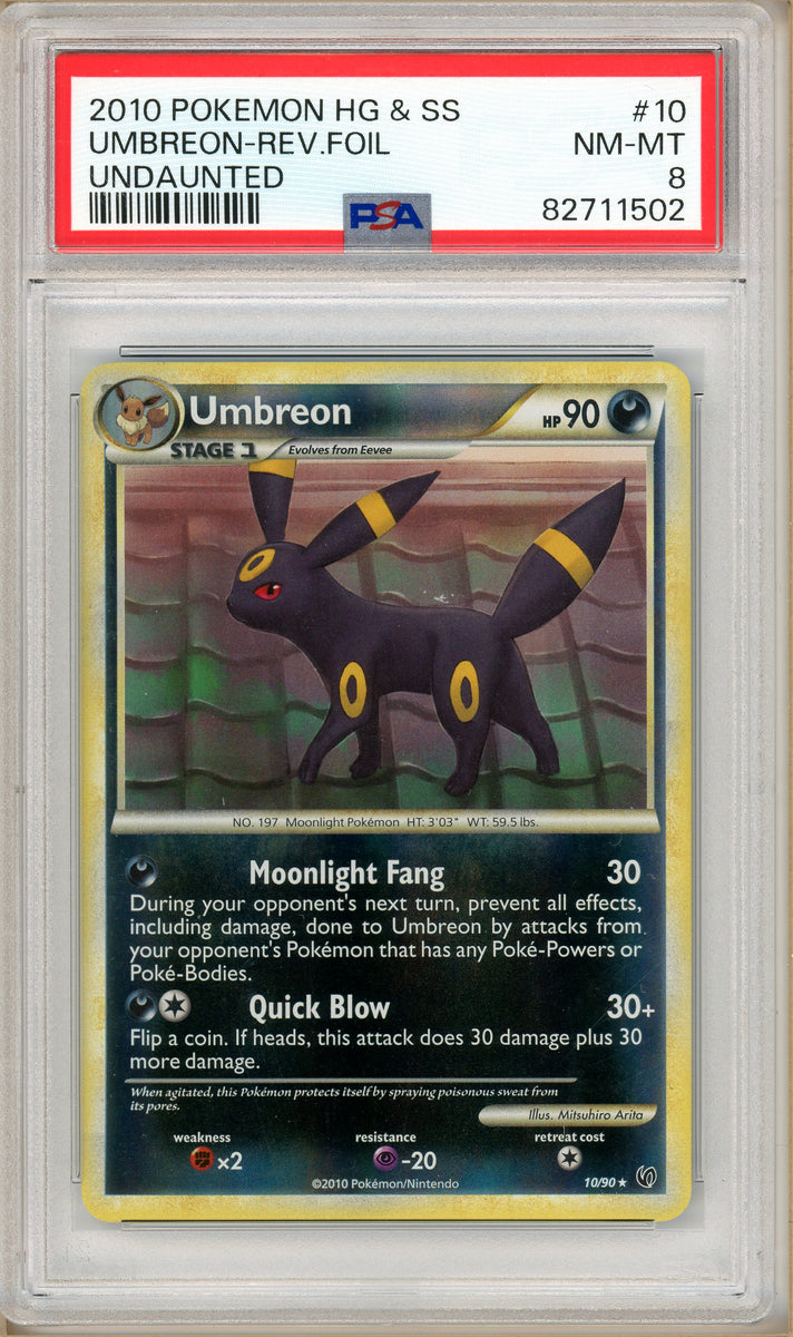 Pokémon - Umbreon Reverse Holo Undaunted #10  - Over the Brick