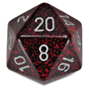 Chessex 34mm d20 Silver Volcano