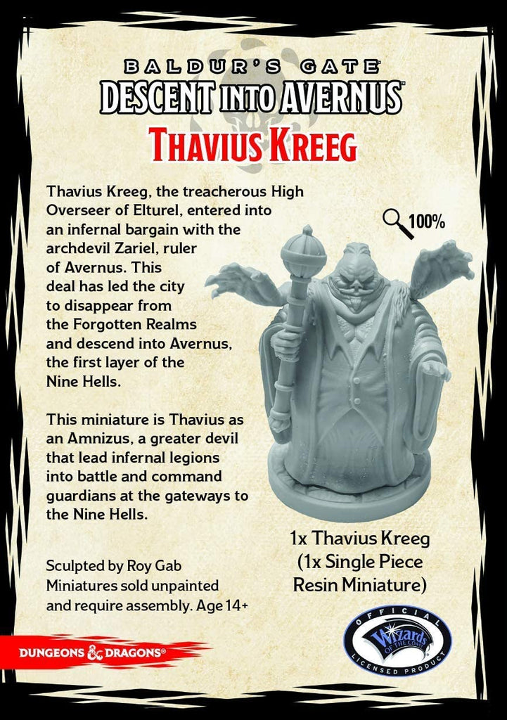 Thavius Kreeg Collector Series Back
