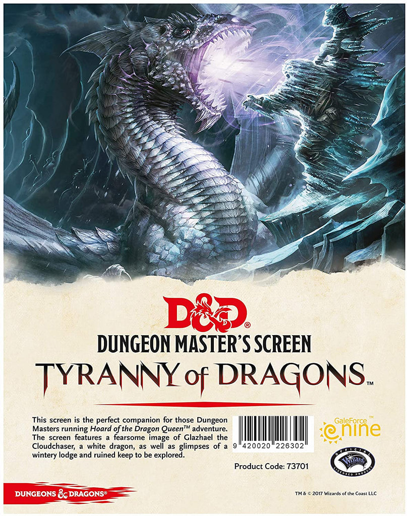 Dungeons & Dragons : Tyranny of the Dragons - DM Screen