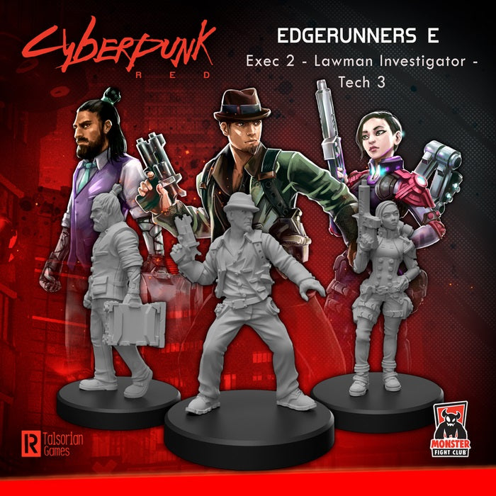 Cyberpunk Red: Edgerunners E - Exec 2, Lawman Investigator and Tech 3