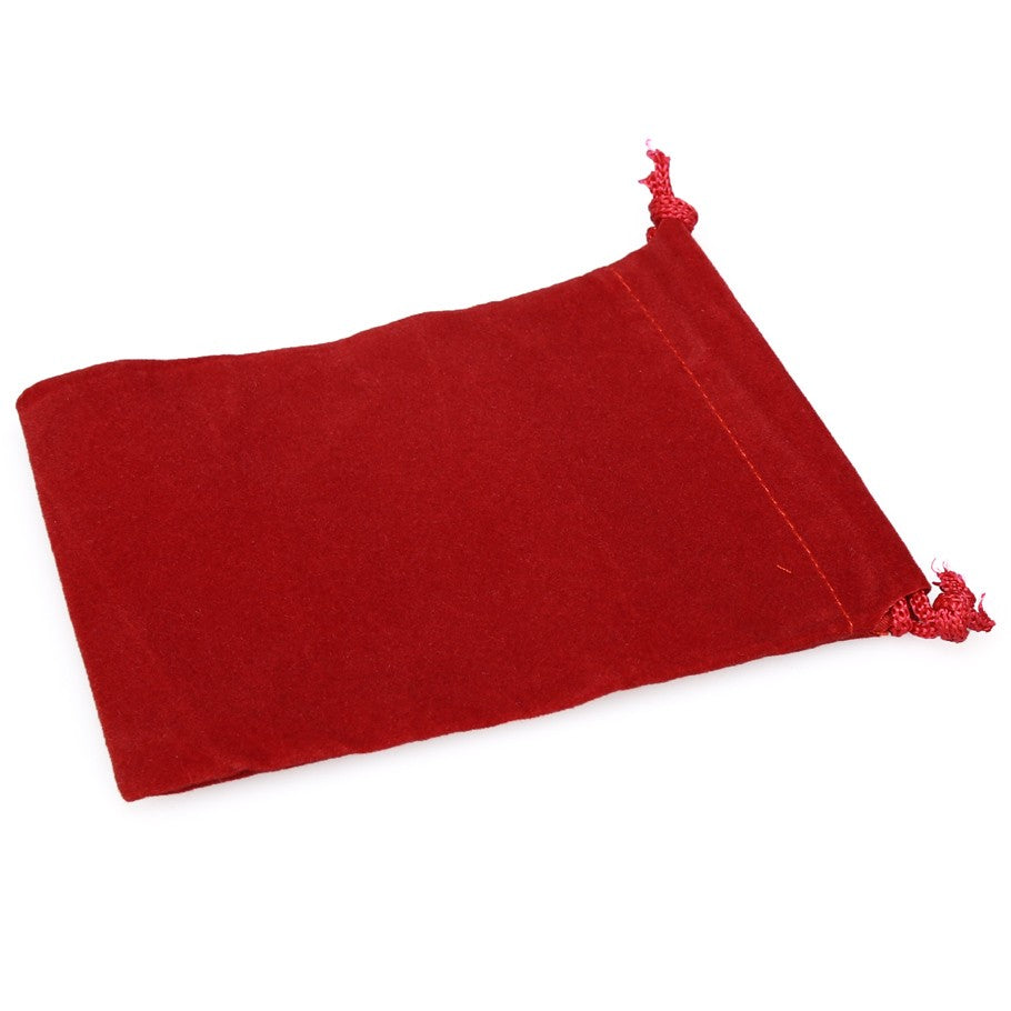 Small Red Suede Cloth Dice Bag