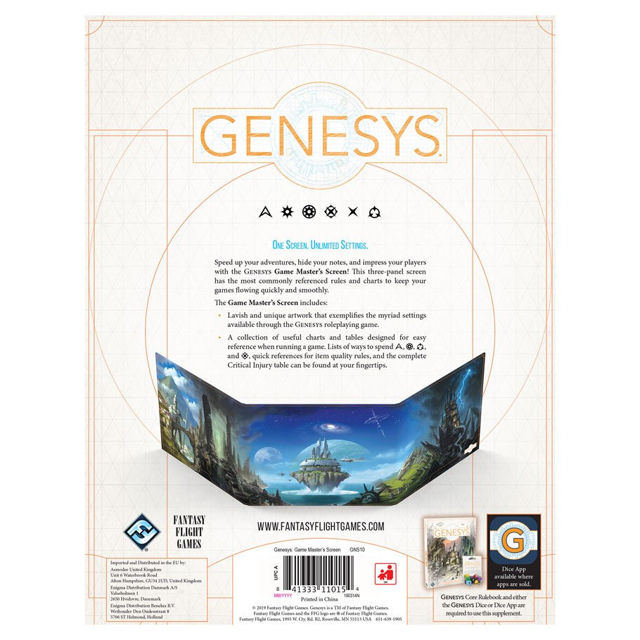 Genesys: Game Master's Screen back