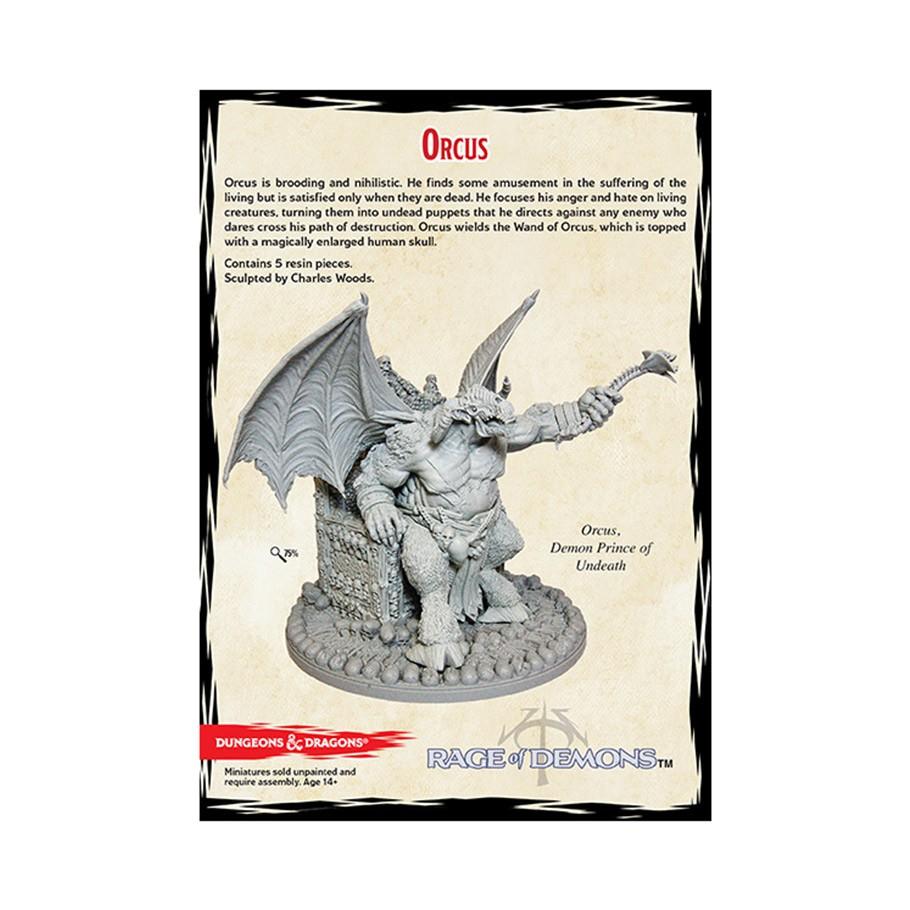 Collector’s Series miniatures Orcus back of the box
