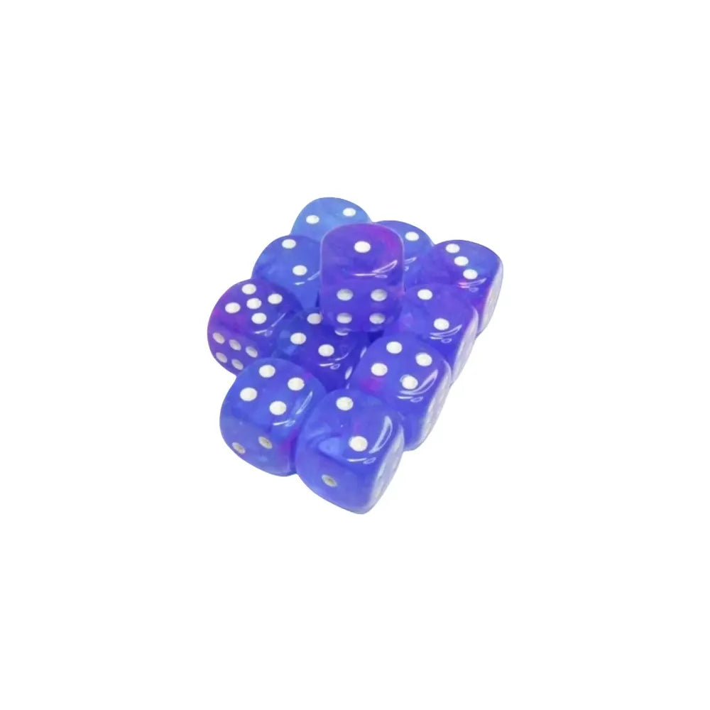 Chessex Nebula Aura with White Pips 16mm Dice Block (12 dice)
