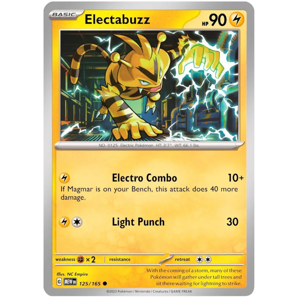 Pokémon Scarlet & Violet: 151 Zapdos Ex Box electabuzz card