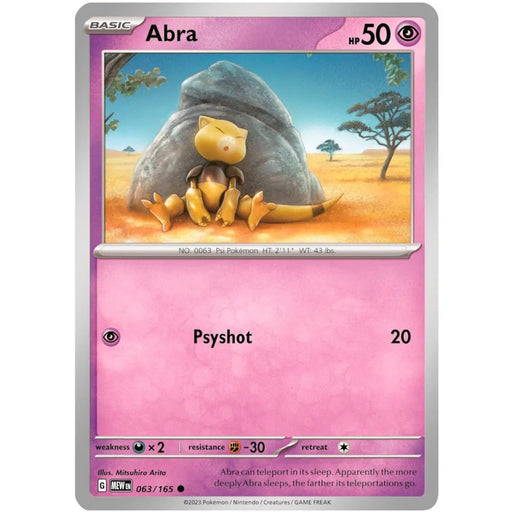 Pokémon Scarlet & Violet: 151 Alakazam Ex Box Abra card