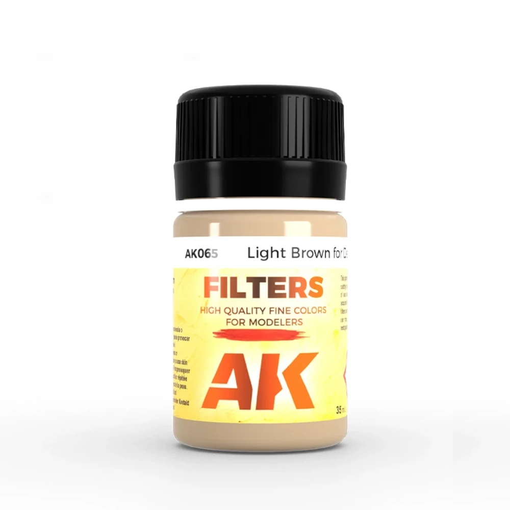 AK Interactive: Light Brown For Desert Yellow - Africa Korps Filter (35ml Bottle)
