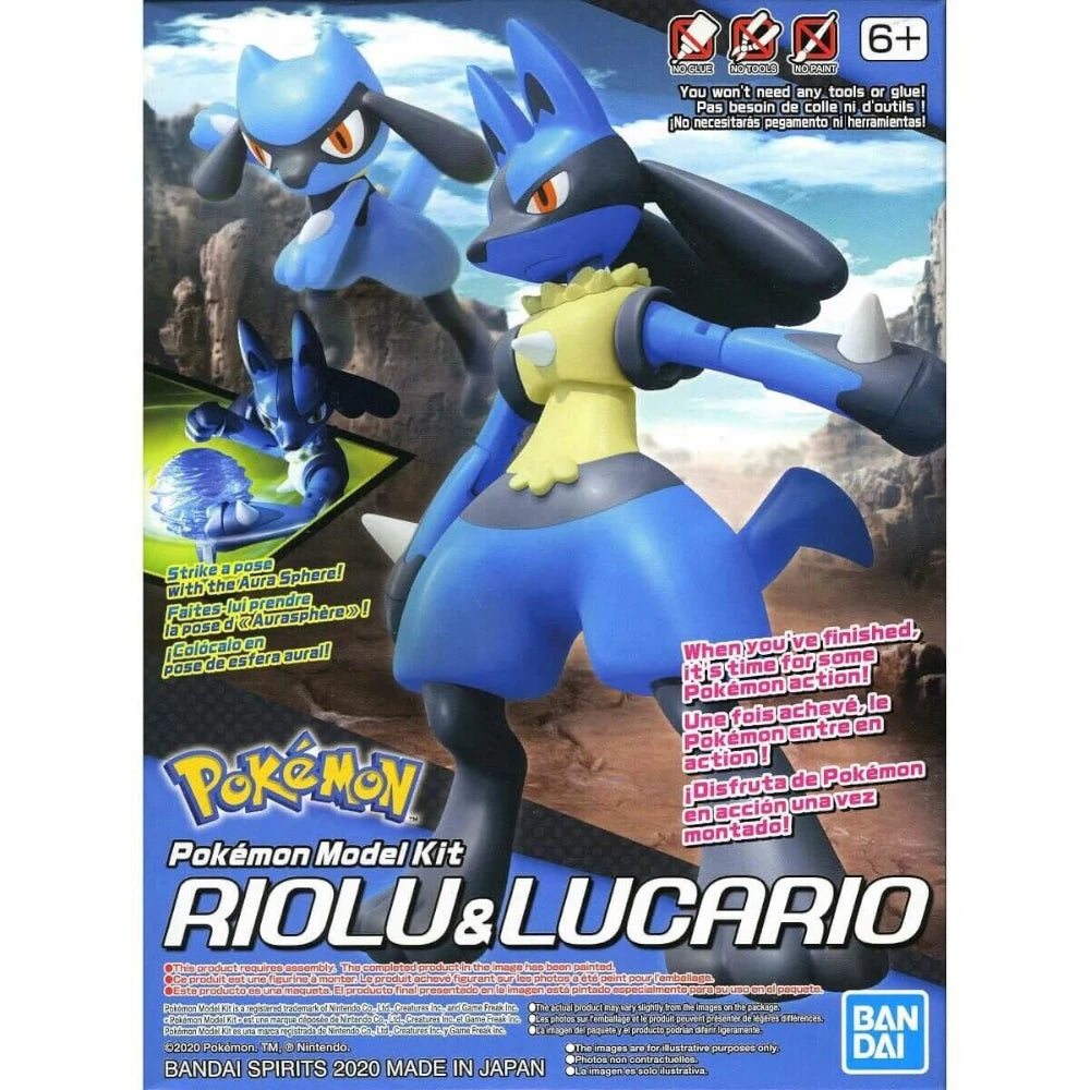 Bandai: Pokémon Riolu & Lucario Model Kit