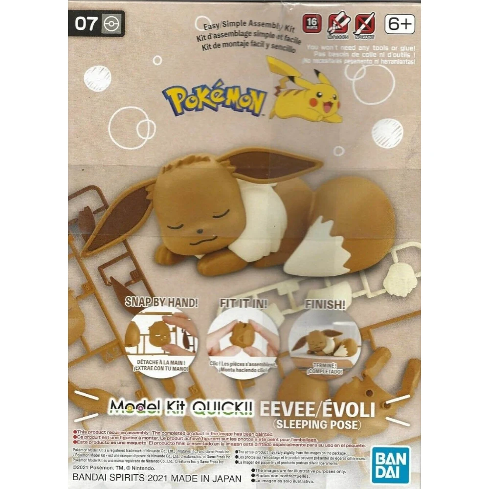 Bandai: Pokémon Model Kit QUICK!! Eevee (Sleeping Pose)