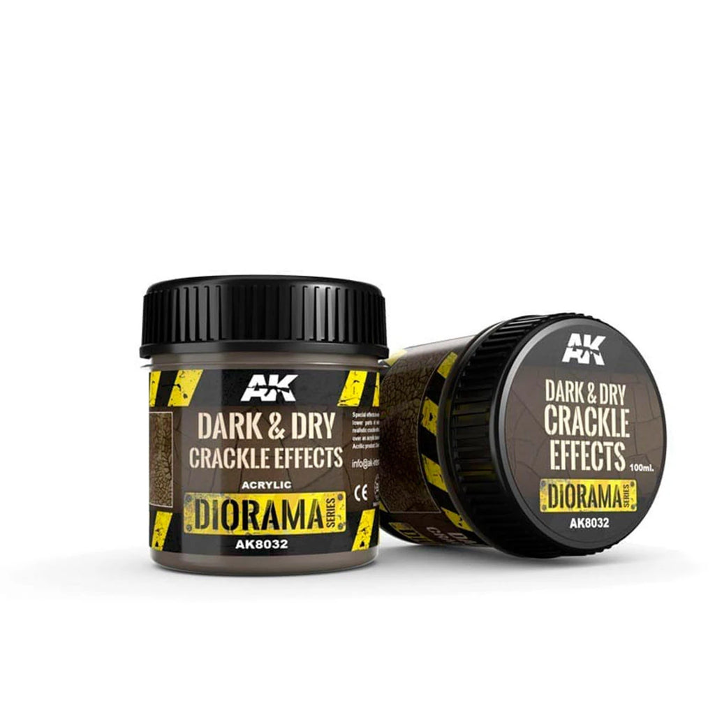 AK Interactive: Crackle Effects Dark & Dry (100ml Bottle)