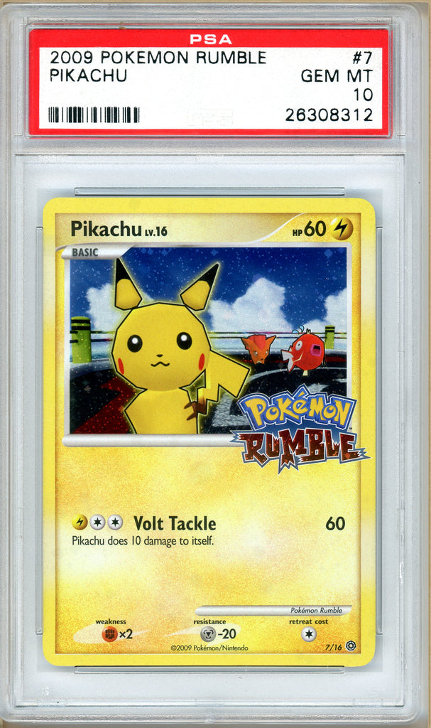 Pokémon - Pikachu Pokémon Rumble #7 PSA 10 front