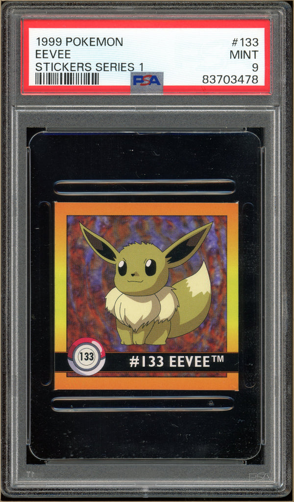 Pokémon - Eevee, Stickers Series 1 #133 PSA 9 front