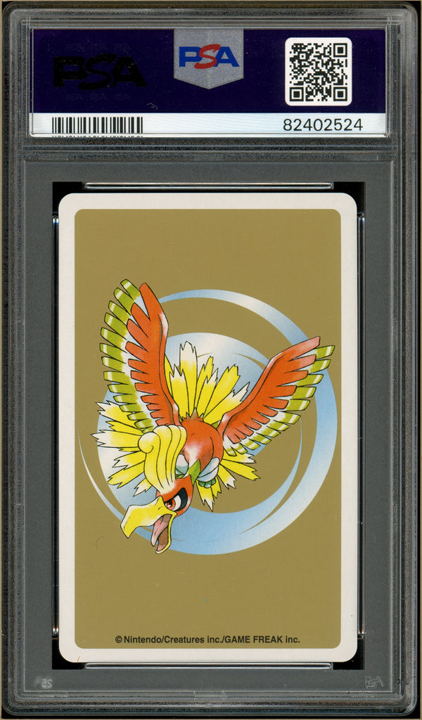 Pokémon - Farfetch'd 9 of Clubs, Gold Ho-oh Back Poker Deck #83 PSA 10 back