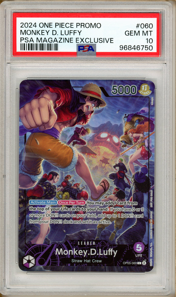 One Piece - Promo Monkey D. Luffy PSA Magazine Exclusive 060 PSA 10 front