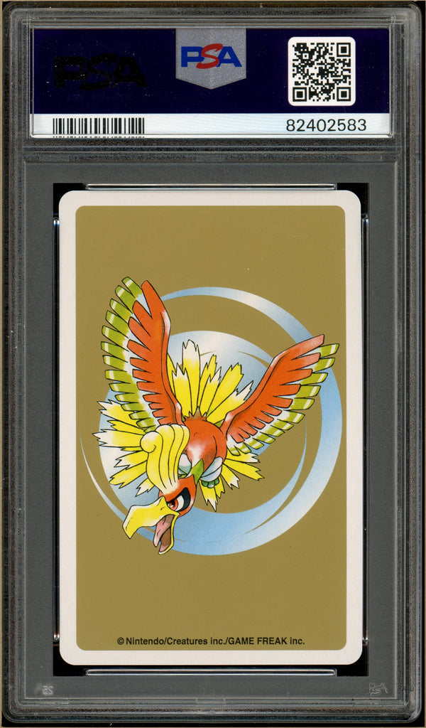 Pokémon - Nidorina 3 of Hearts, Gold Ho-oh Back Poker Deck #30 PSA 10 Back