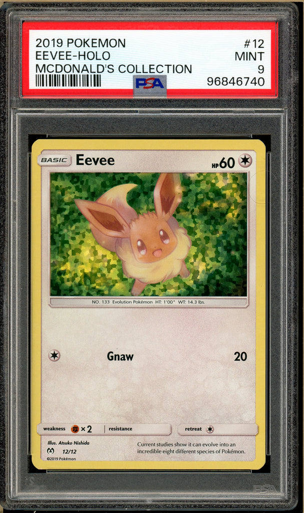 Pokémon - Eevee Holo McDonald's Collection 2019 #12 PSA 9 Front