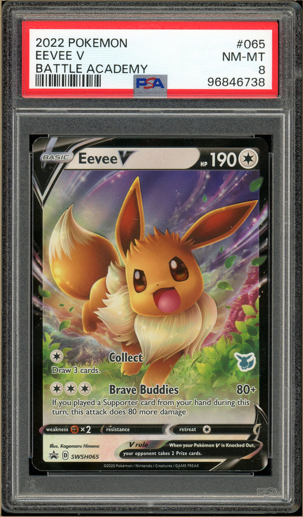 Pokémon - Eevee Battle Academy 2022 #065 PSA 8 Front