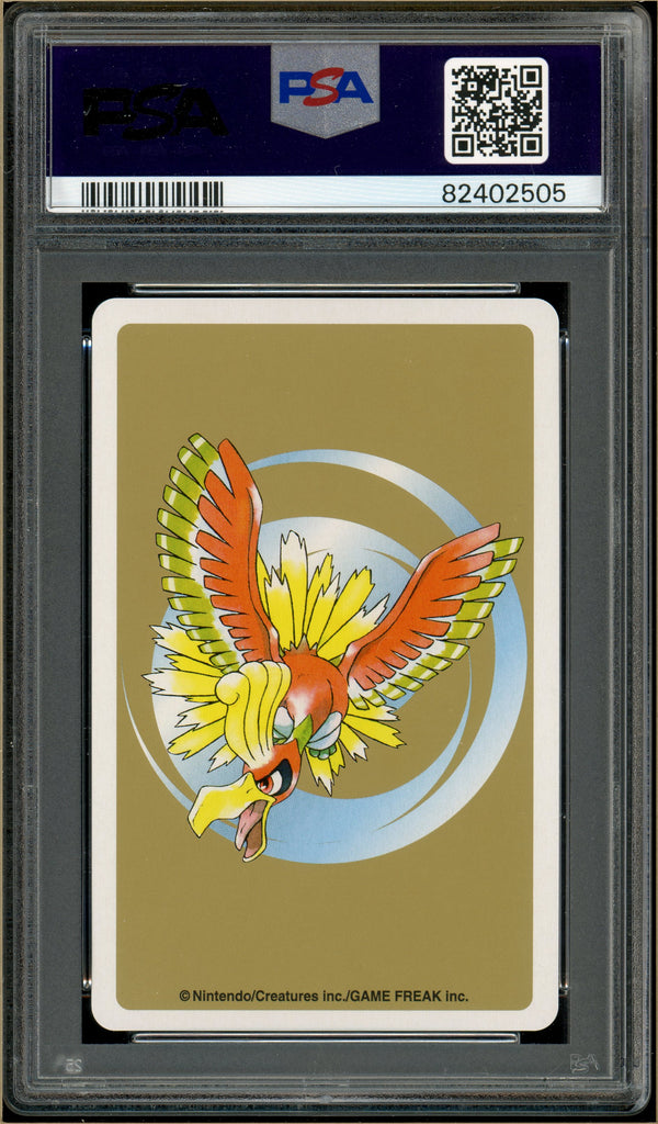 Pokémon - Golem 3 of Clubs, Gold Ho-oh Back Poker Deck #76 PSA 10 Back