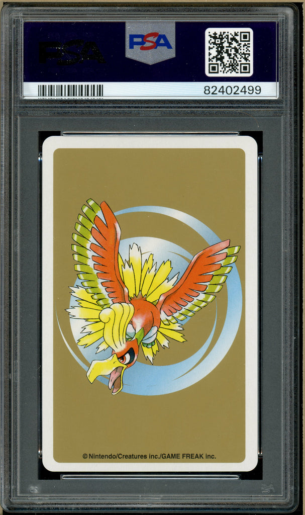 Pokémon - Chikorita Ace of Clubs, Gold Ho-oh Back Poker Deck #152 PSA 10 Back