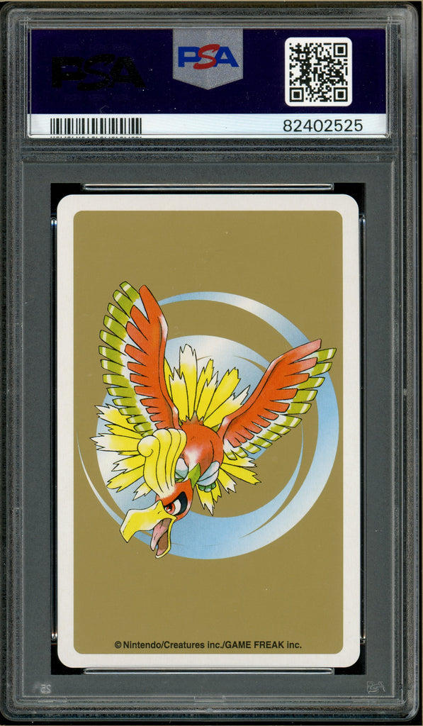 Pokémon - Farfetch'd 9 of Clubs, Gold Ho-oh Back Poker Deck #83 PSA 10 Back