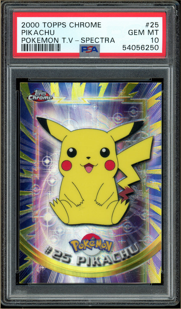 Pokémon - Pikahu Topps Pokemon TV Spectra #25 PSA 10 Front