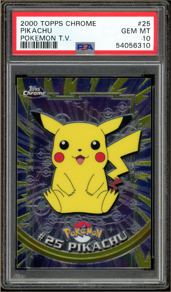 Pokémon - Pikachu Topps Pokemon TV #25 PSA 10 Front