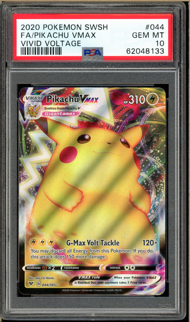 Pokémon - Pikachu VMAX Full Art, Vivid Voltage #044 PSA 10 Front