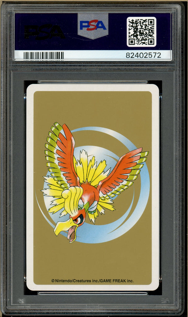 Pokémon - Ariados Queen of Diamonds, Gold Ho-oh Back Poker Deck #168 PSA 10 Back