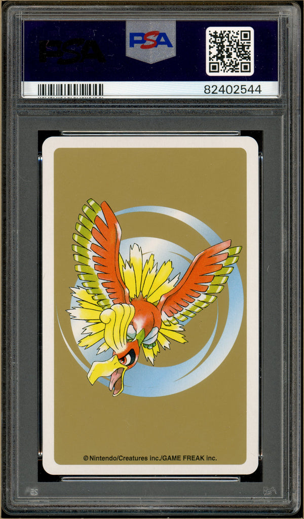 Pokémon - Houndour 3 of Diamonds, Gold Ho-oh Back Poker Deck #228A PSA 10 Back