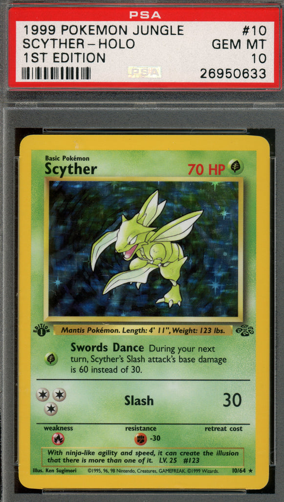 Pokémon - Scyther Holo - Jungle 1st Edition #10 PSA 10