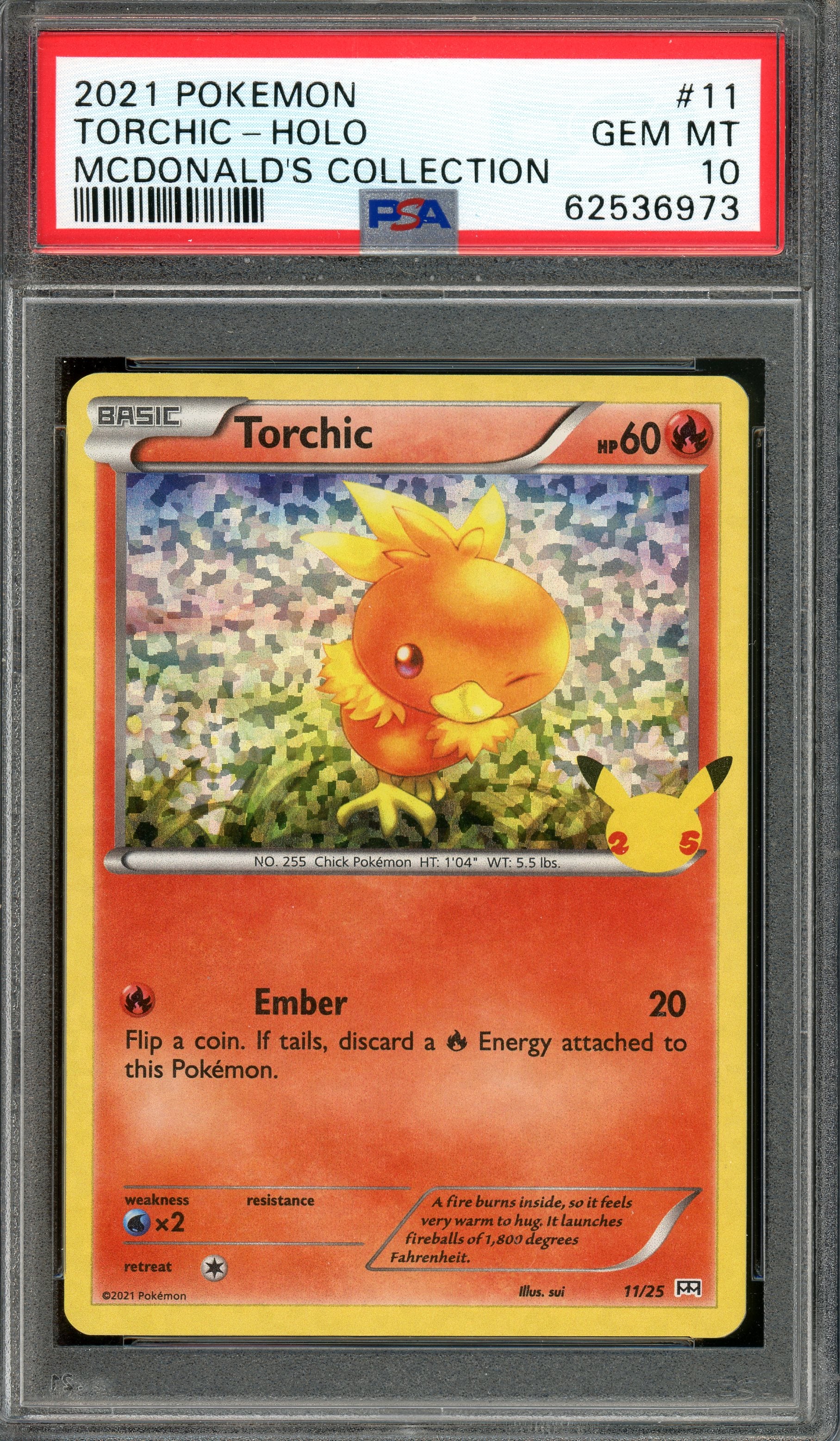 Over the Brick – Pokémon - Torchic Holo Mc Donald’s Collection