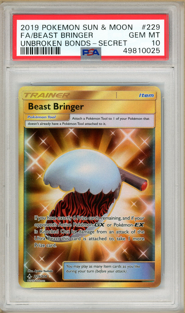 Pokémon - Beast Bringer Unbroken Bonds #229 PSA 10 front
