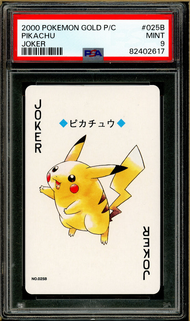 Pokémon - Pikachu Joker, Gold Ho-oh Back Poker Deck #25B PSA 9 front
