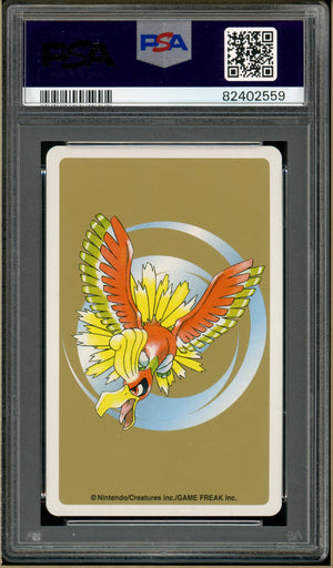 Pokémon - Stantler 8 of Diamonds, Gold Ho-oh Back Poker Deck #234A PSA 10 back