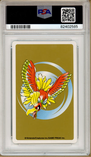 Pokémon - Nidorina 3 of Hearts, Gold Ho-oh Back Poker Deck #30 PSA 10 back