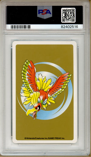 Pokémon - Sandshrew 6 of Clubs, Gold Ho-oh Back Poker Deck #27 PSA 10 back