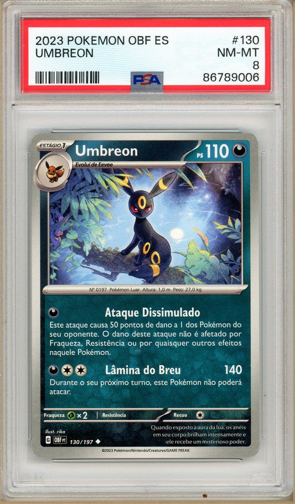 Pokémon - Umbreon Obsidian Flames Spanish PSA 8