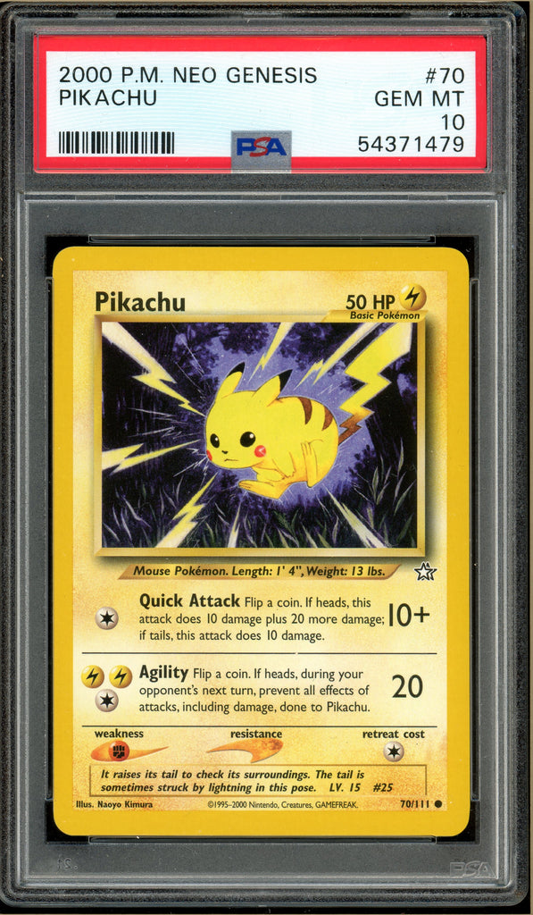 Pokémon - Pikachu Neo Genesis #70 PSA 10