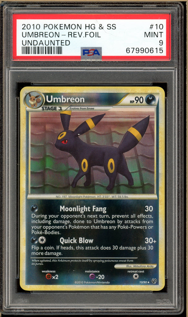 Pokémon - Umbreon Reverse Undaunted #10 PSA 9