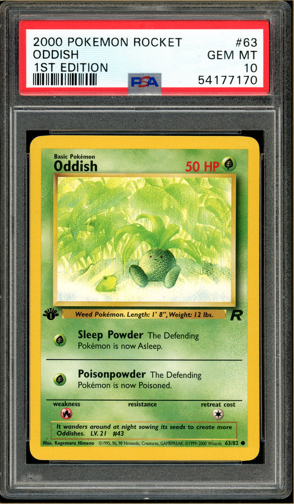 first edition oddish pokemon card NM 1st edition Oddish Pokemon Card JUNGLE Set 58/64 First Ed