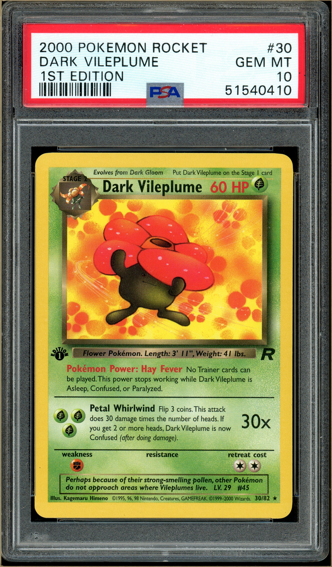 pokemon card dark vileplume The Most Valuable Cards In TCG Dark Vileplume is now Confused (after dealing damage). DARK VILEPLUME-HOLO | 1997 POKEMON