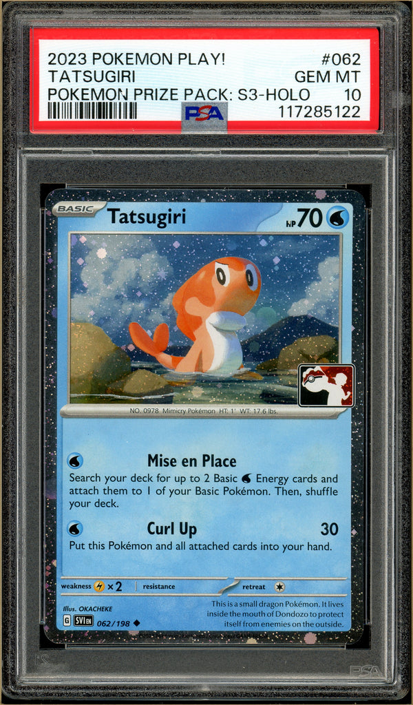 Pokémon -Tatsugiri, Prize Pack Serie 3 #062 PSA 10 Front