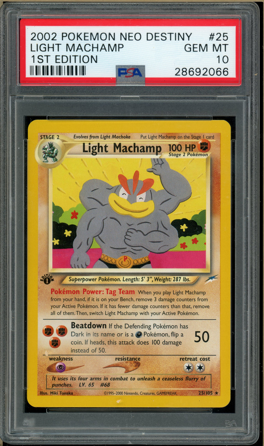 pokemon card values 1st edition machamp Vintage 1995, 96, 98 Nintendo Pokemon Machamp Holographic 1st Edition Playing Card, Rare
