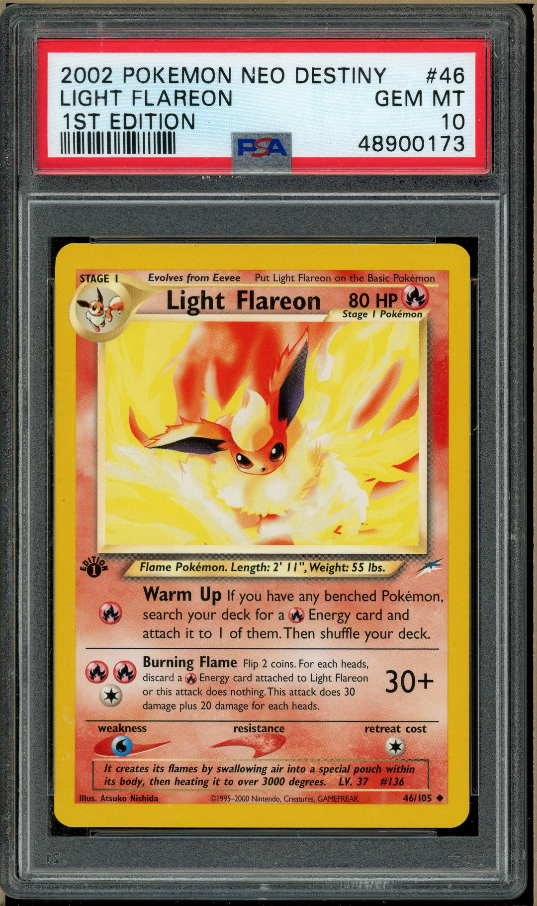 pokemon card flareon first edition 1999 Nintendo Pokemon Jungle Flareon-Holo 1St Edition