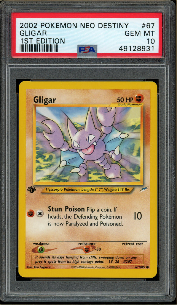 gligar pokemon card value Gligar [1st Edition] #67 Prices | Pokemon Neo Destiny
