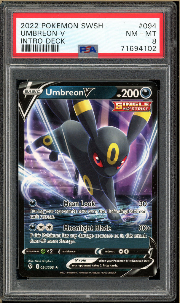 Pokémon - Umbreon V Intro Deck 094 PSA 8