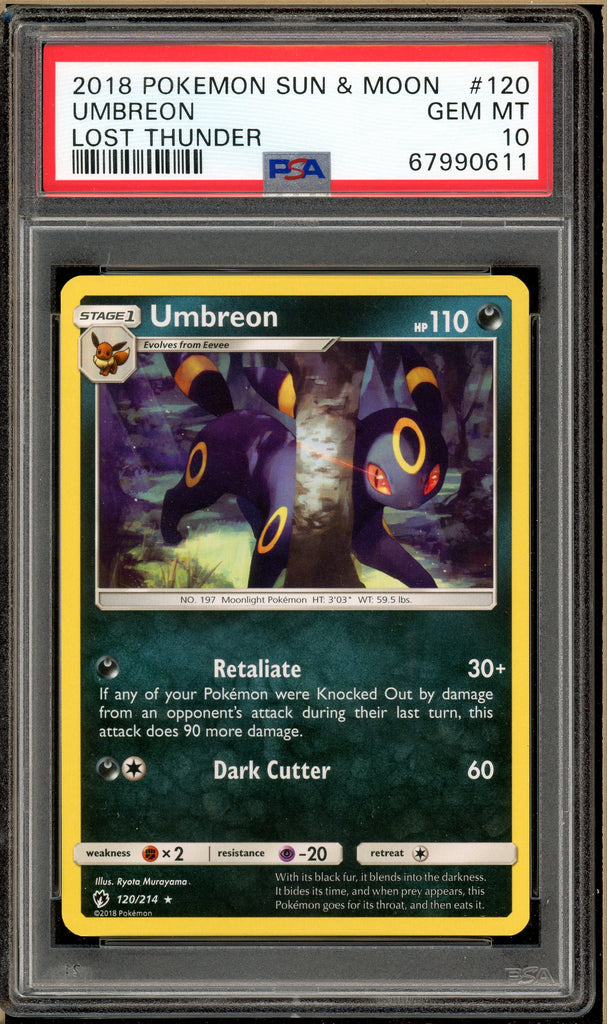 Pokémon - Umbreon Lost Thunder #120 PSA 10